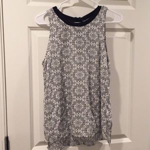 14th & Union black and white sleeveless top Size S